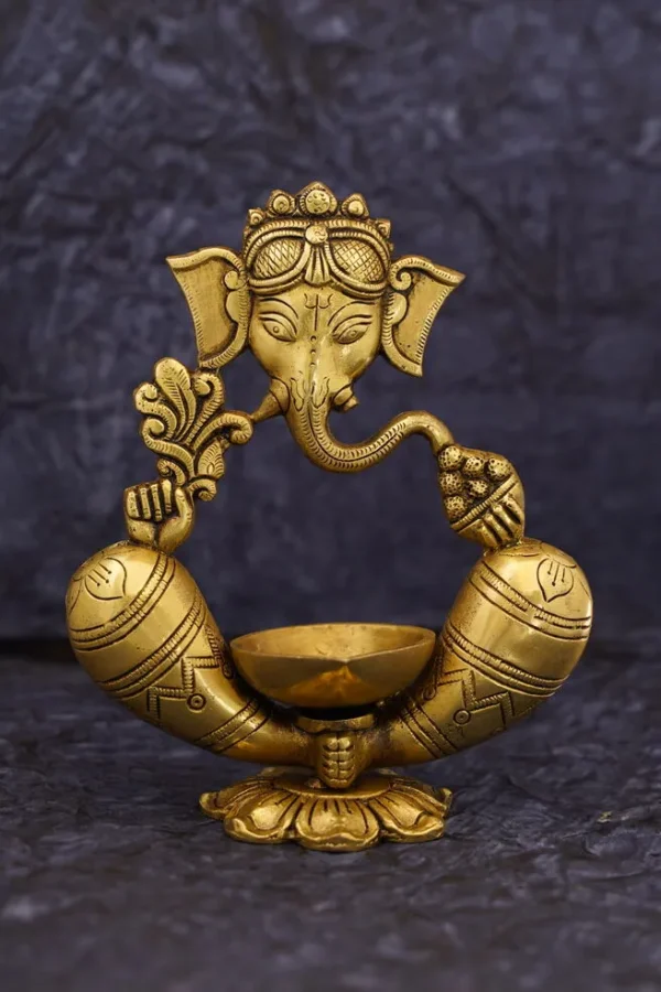 Brass Ganesha Lamp