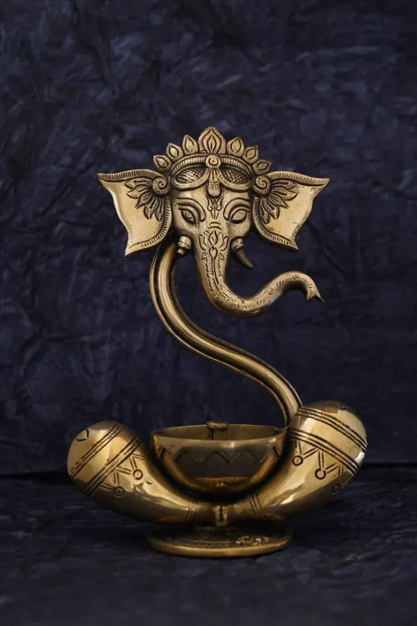 Brass Ganesha Lamp