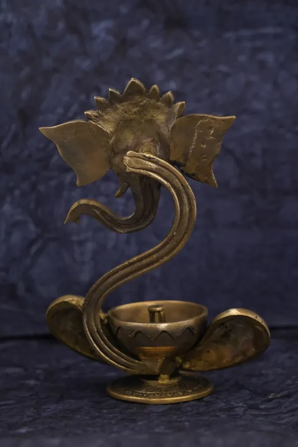 Brass Ganesha Lamp - Image 2