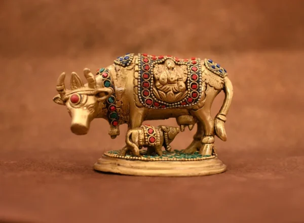 Brass Cow & Calf