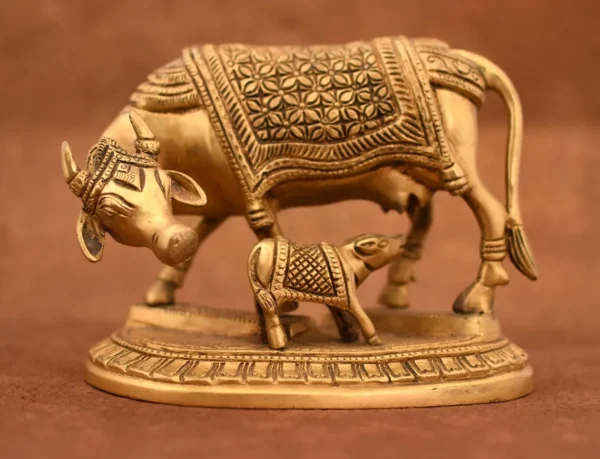 Brass Cow & Calf