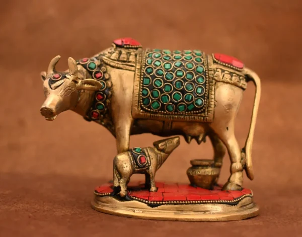 Brass Cow & Calf