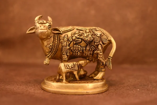 Brass Cow & Calf