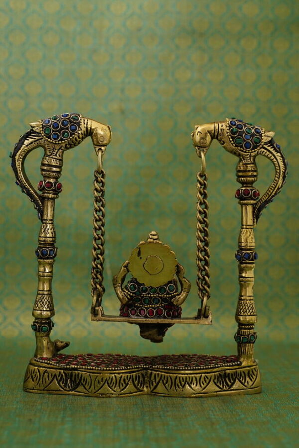 Brass Jhula Ganesha - Image 2