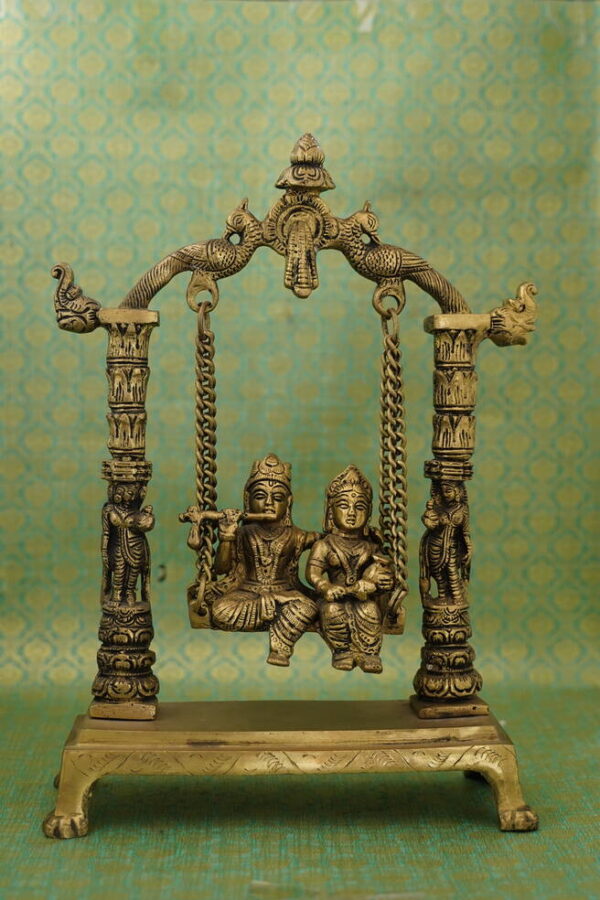 Brass Jhula Radha Krishna